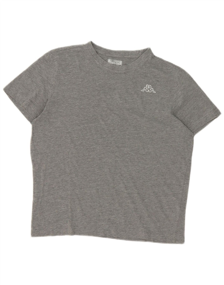 Kappa Mens T-Shirt Top Large Grey Cotton