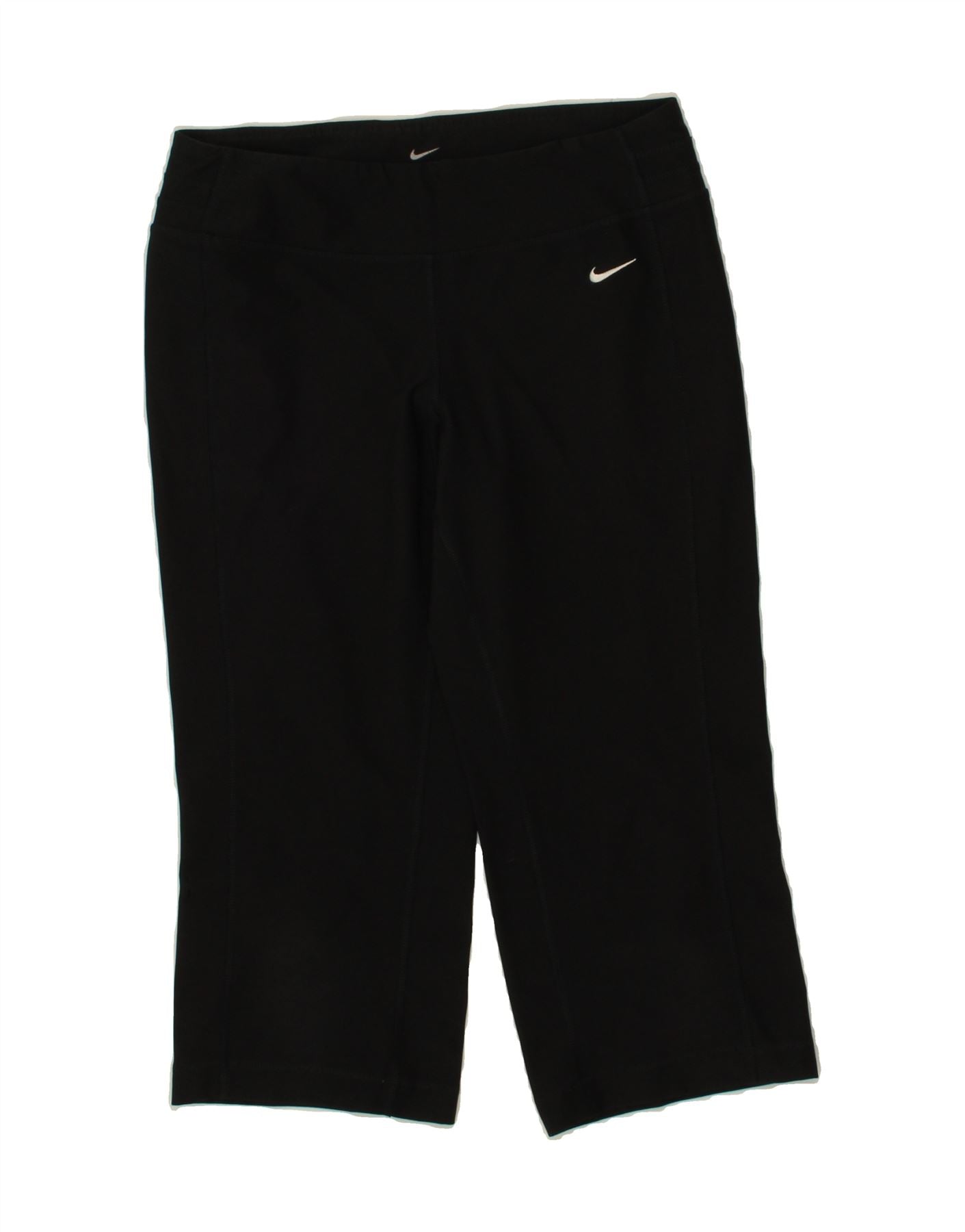 NIKE Womens Dri Fit Capri Leggings UK 8 10 Small Black Vintage Second Hand Clothing Online Messina Hembry