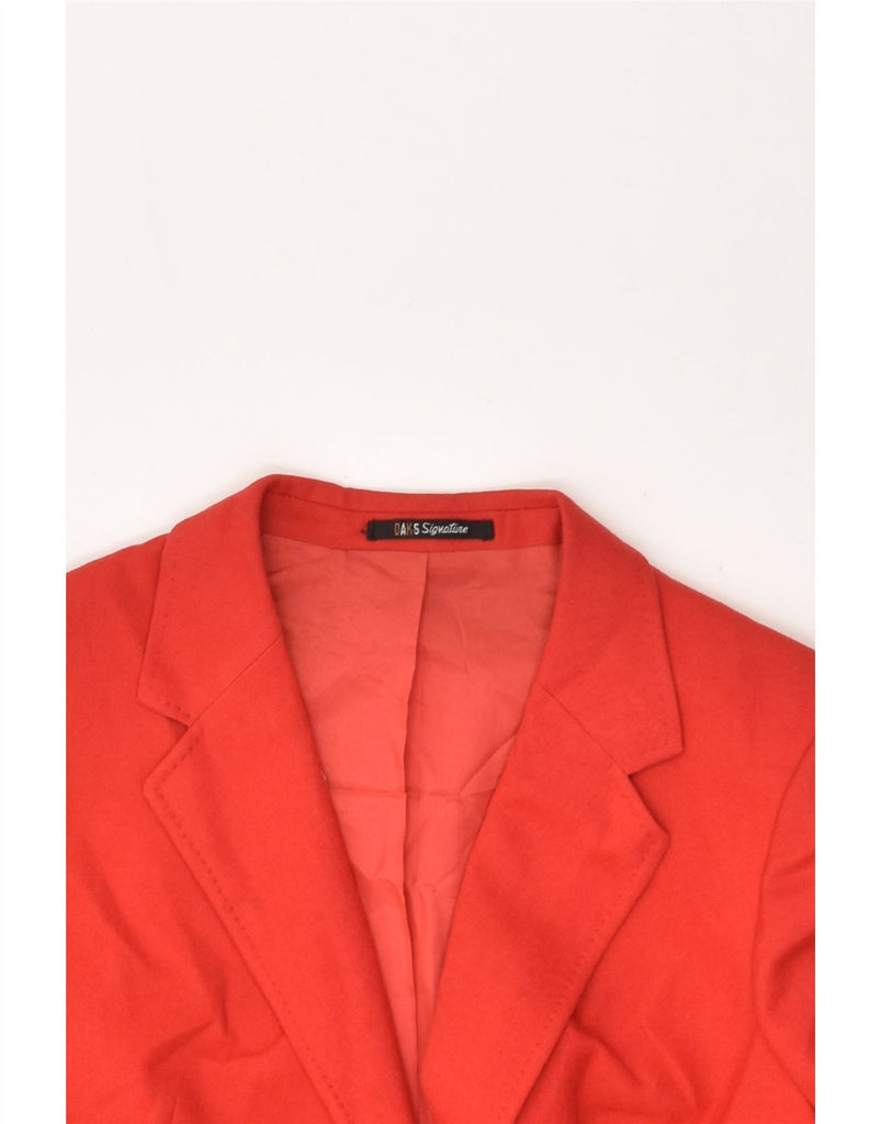 DAKS Womens 2 Button Blazer Jacket UK 14 Medium Red New Wool | Vintage DAKS | Thrift | Second-Hand DAKS | Used Clothing | Messina Hembry 