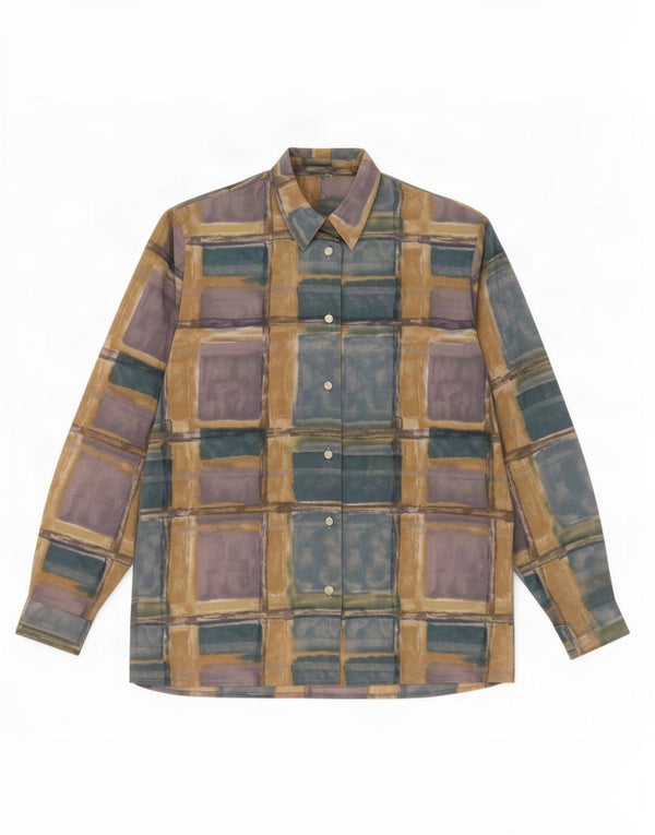 Vintage Womens Shirt UK 14 Medium Multicoloured Patchwork