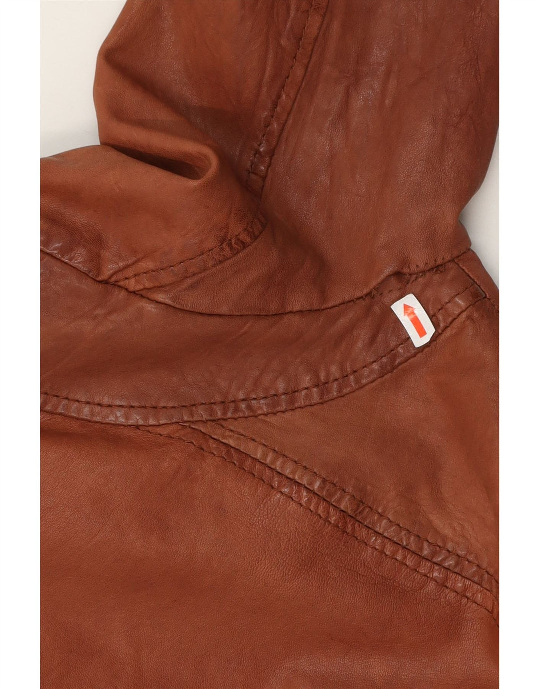 LAKELAND Womens Military Leather Jacket UK 10 Small Brown Leather Vintage Lakeland and Second-Hand Lakeland from Messina Hembry 