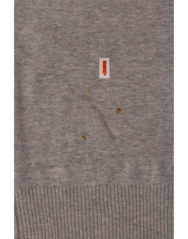 DIESEL Mens Graphic Crew Neck Jumper Sweater Large Grey Cotton