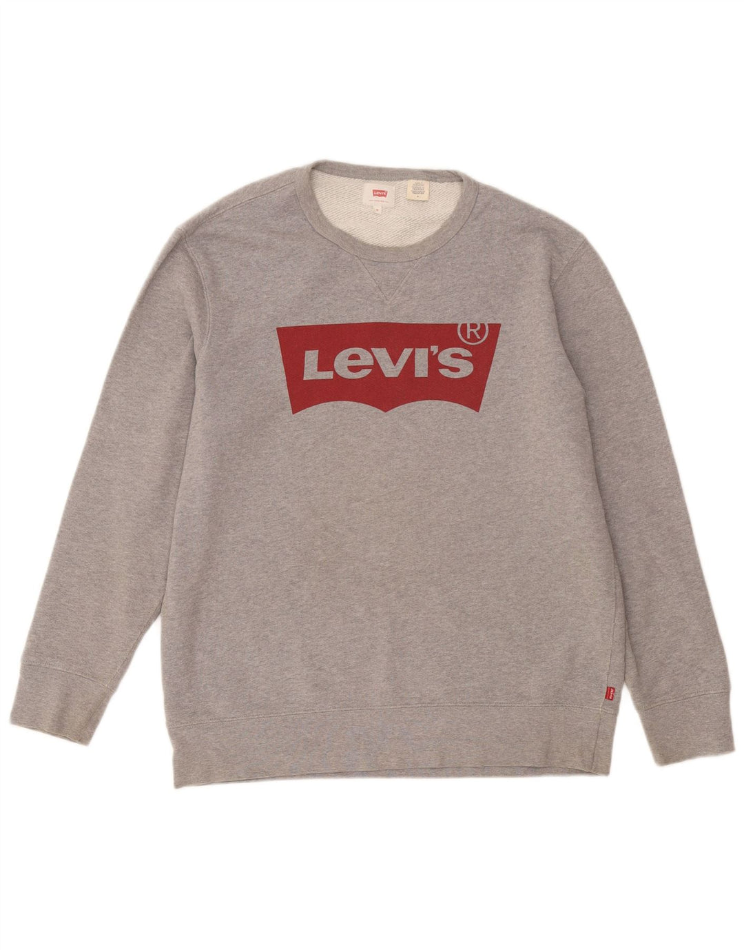 Levi's Mens Graphic Sweatshirt Jumper Medium Grey Cotton