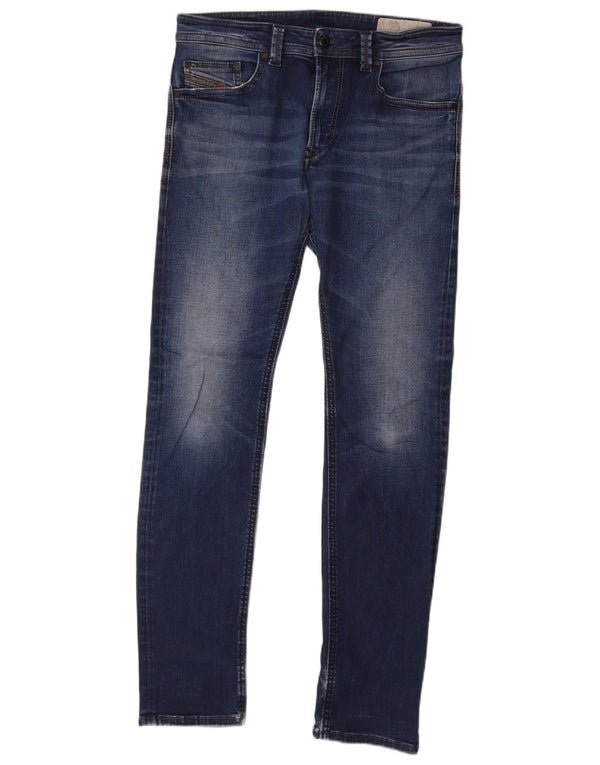 Diesel Mens Thavar Slim Skinny Jeans W32 L32 Blue Cotton