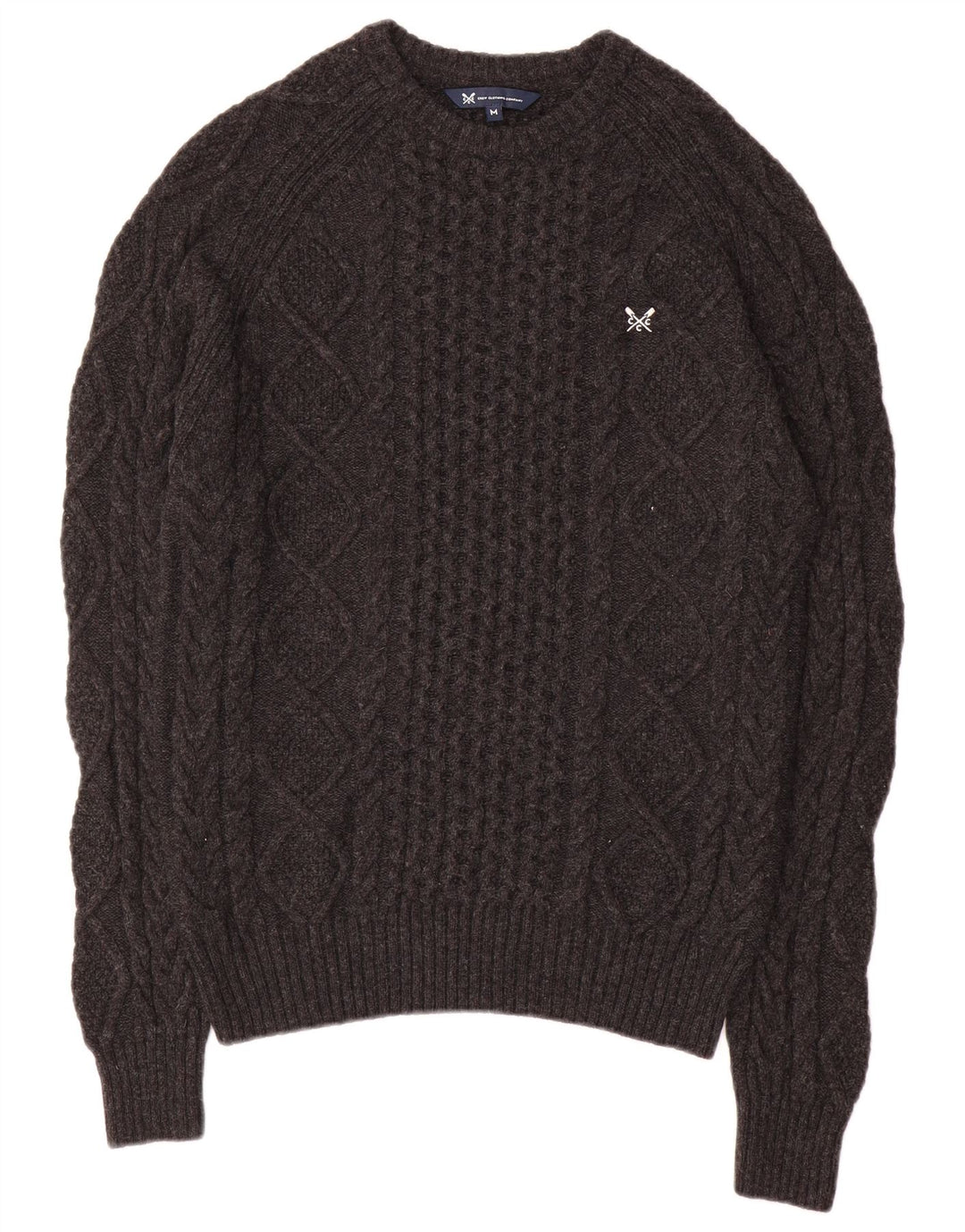 Crew Clothing Mens Boat Neck Jumper Sweater Medium Grey Viscose