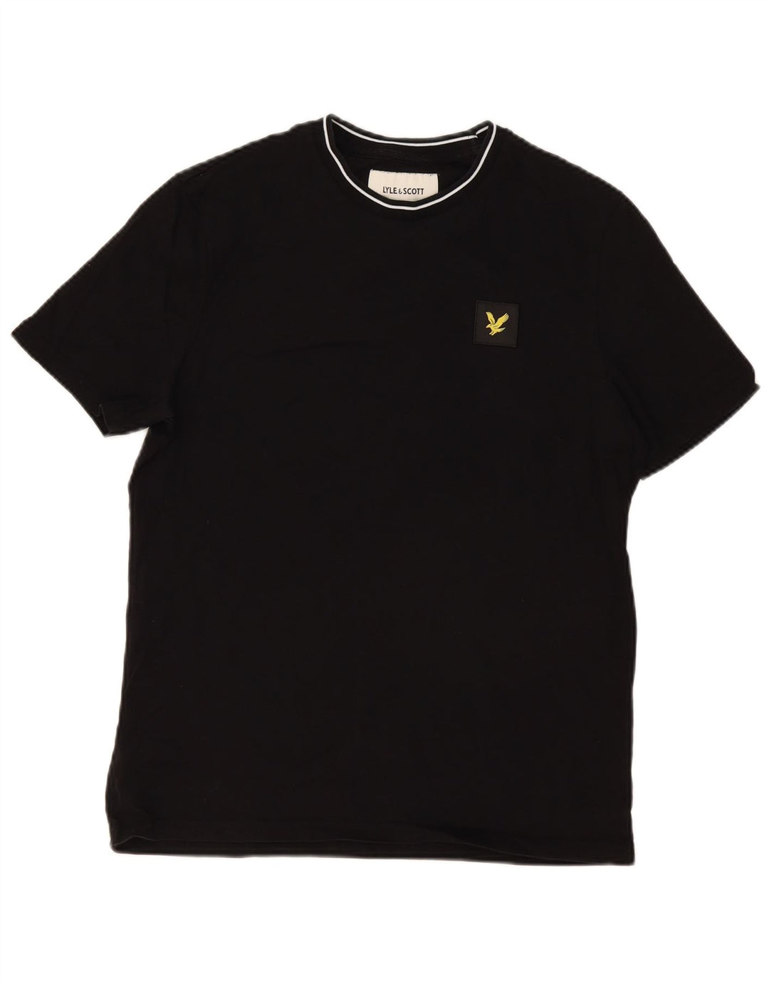 Lyle & Scott Mens Relaxed Fit T-Shirt Top Small Black Cotton