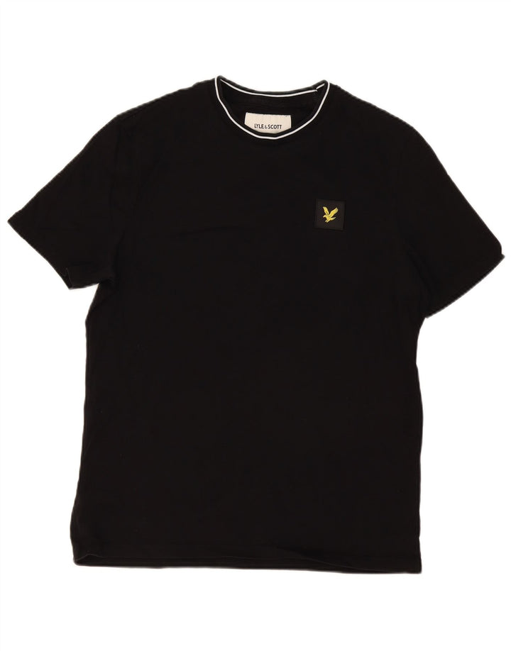 Lyle & Scott Mens Relaxed Fit T-Shirt Top Small Black Cotton