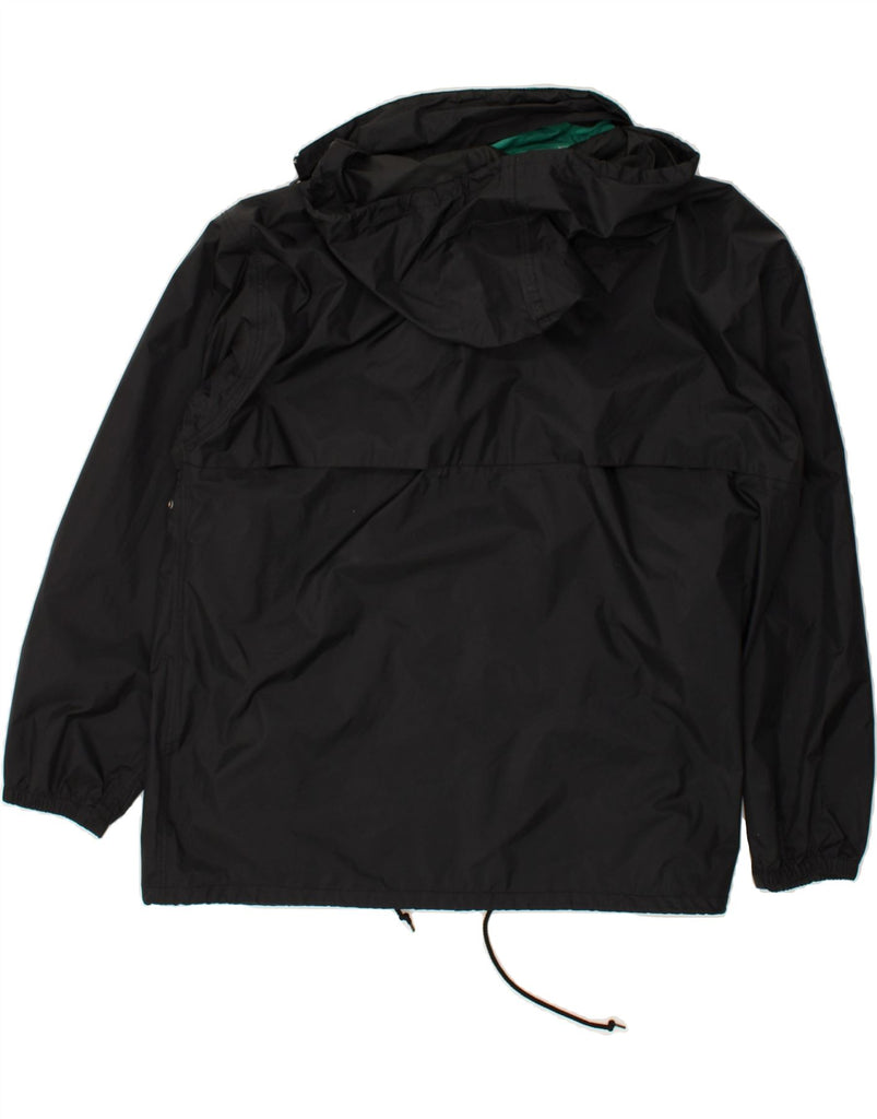 JEANTEX Mens Hooded Rain Jacket UK 40 Large Black Polyamide | Vintage Jeantex | Thrift | Second-Hand Jeantex | Used Clothing | Messina Hembry 