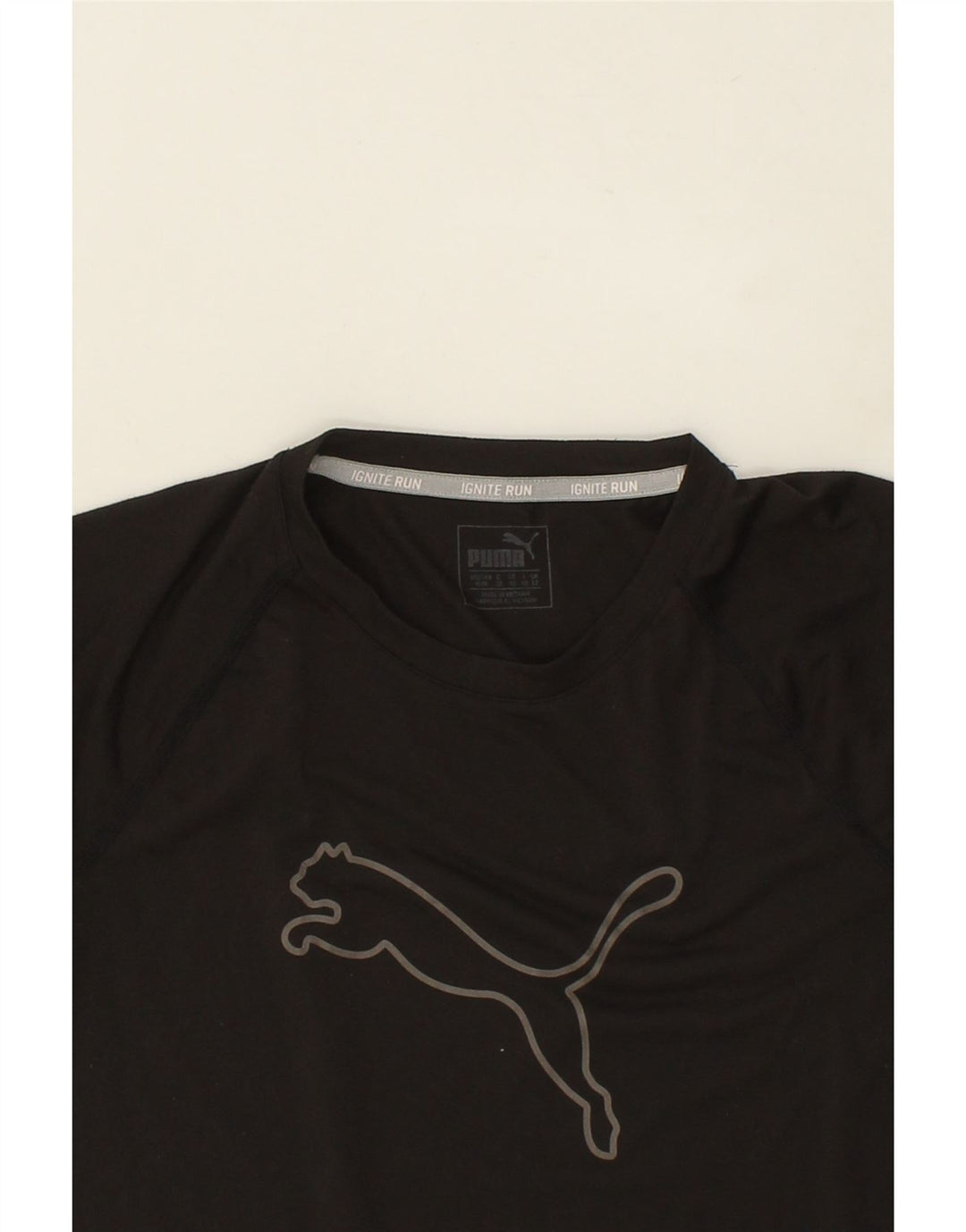 PUMA Womens Graphic T-Shirt Top UK 12 Medium Black Polyester Vintage Puma and Second-Hand Puma from Messina Hembry 