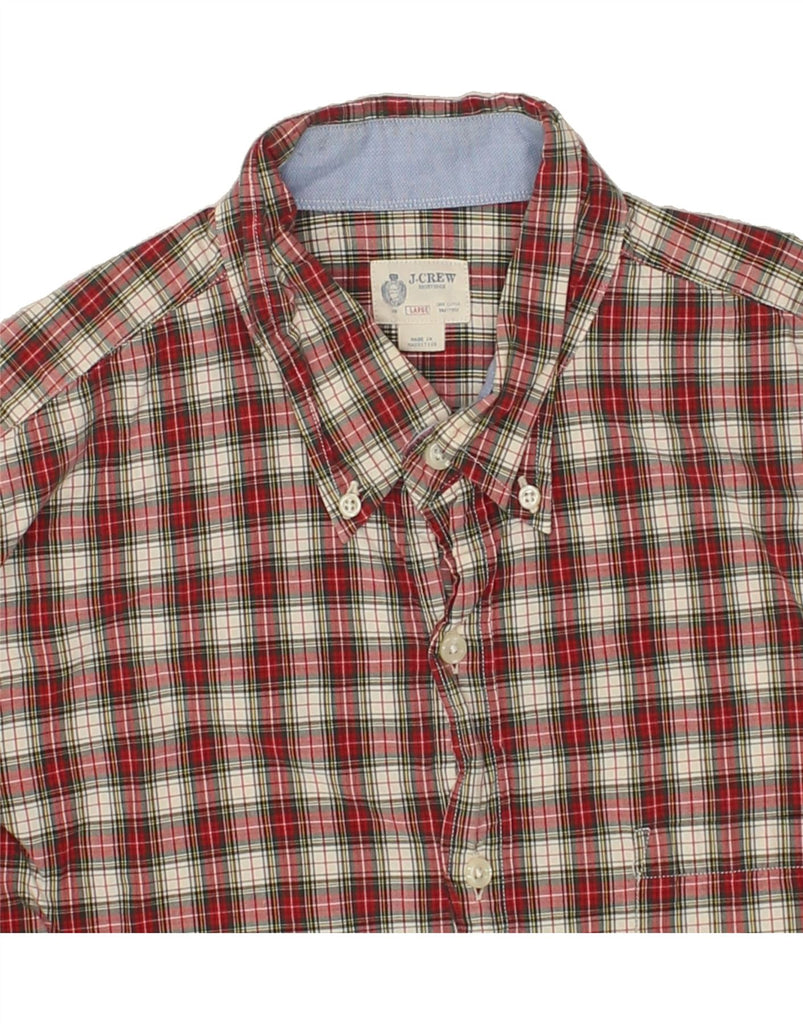 J. CREW Mens Shirt Large Red Plaid | Vintage J. Crew | Thrift | Second-Hand J. Crew | Used Clothing | Messina Hembry 