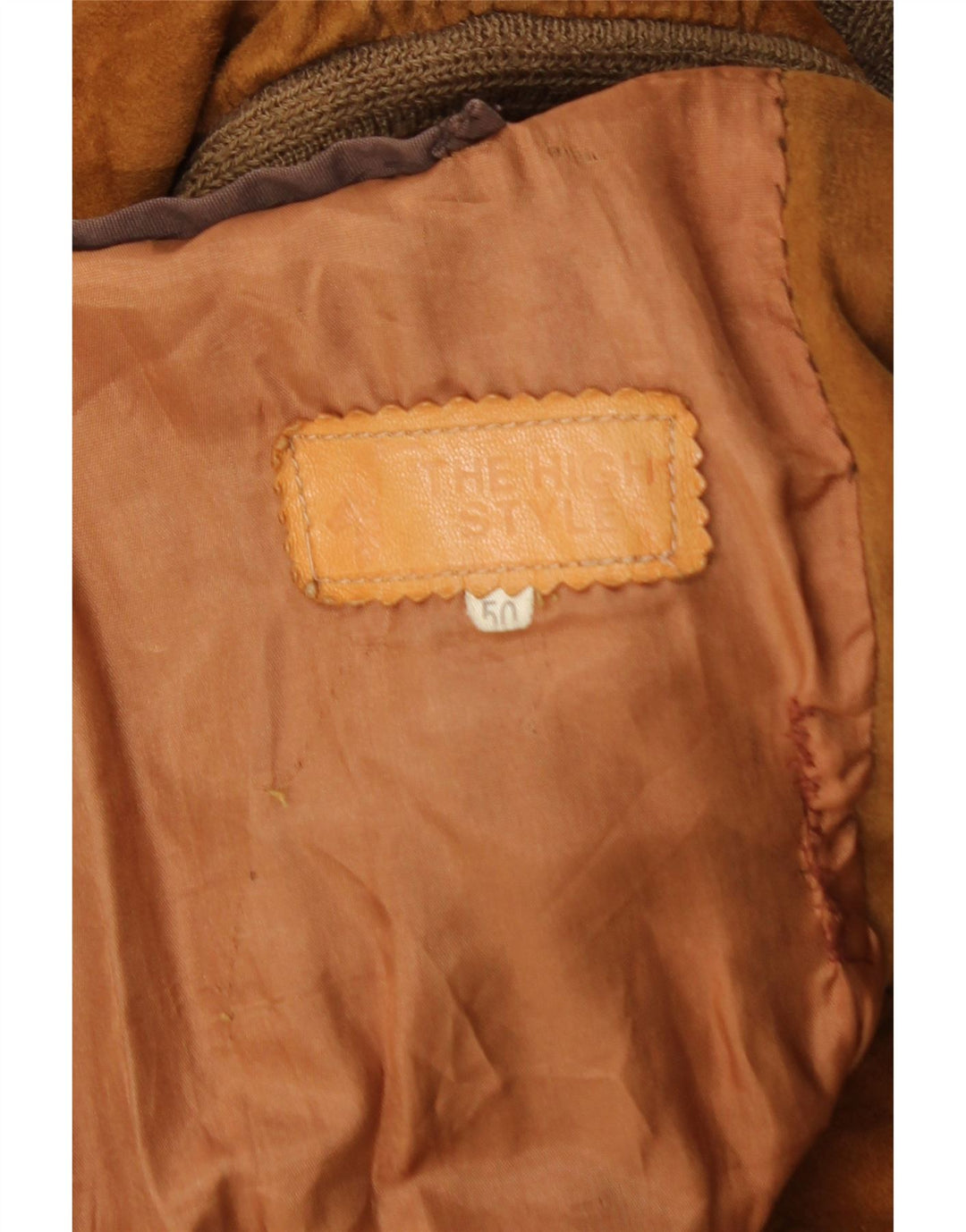 Vintage Mens Suede Bomber Jacket IT 50 Large Brown