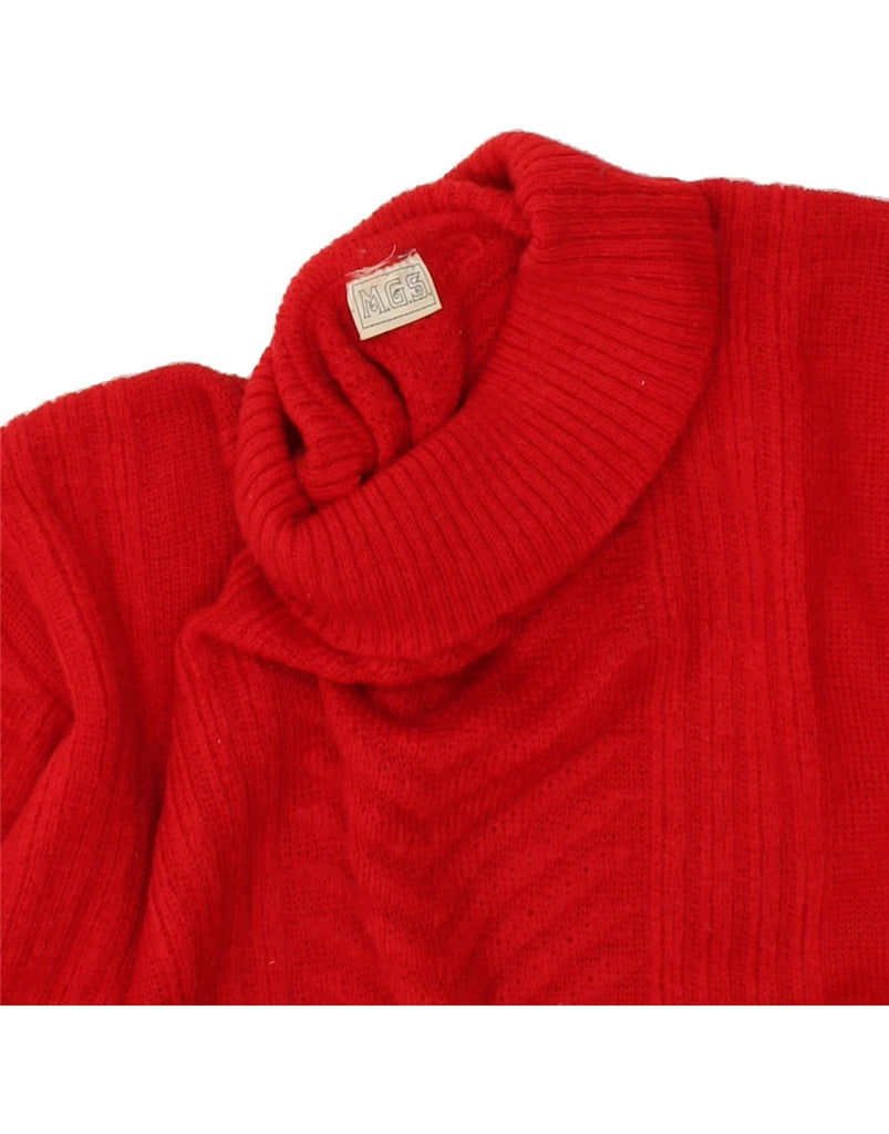 VINTAGE Womens Roll Neck Jumper Sweater UK 16 Large Red Vintage Vintage and Second-Hand Vintage from Messina Hembry 