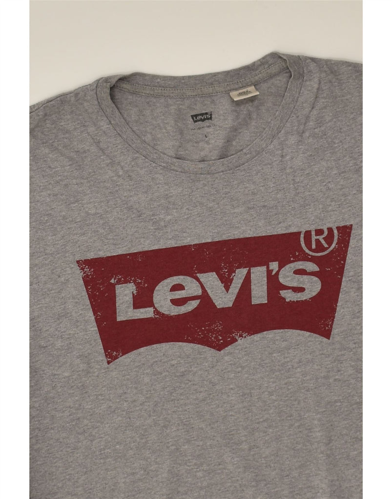 LEVI'S Mens Graphic T-Shirt Top Large Grey Cotton | Vintage Levi's | Thrift | Second-Hand Levi's | Used Clothing | Messina Hembry 