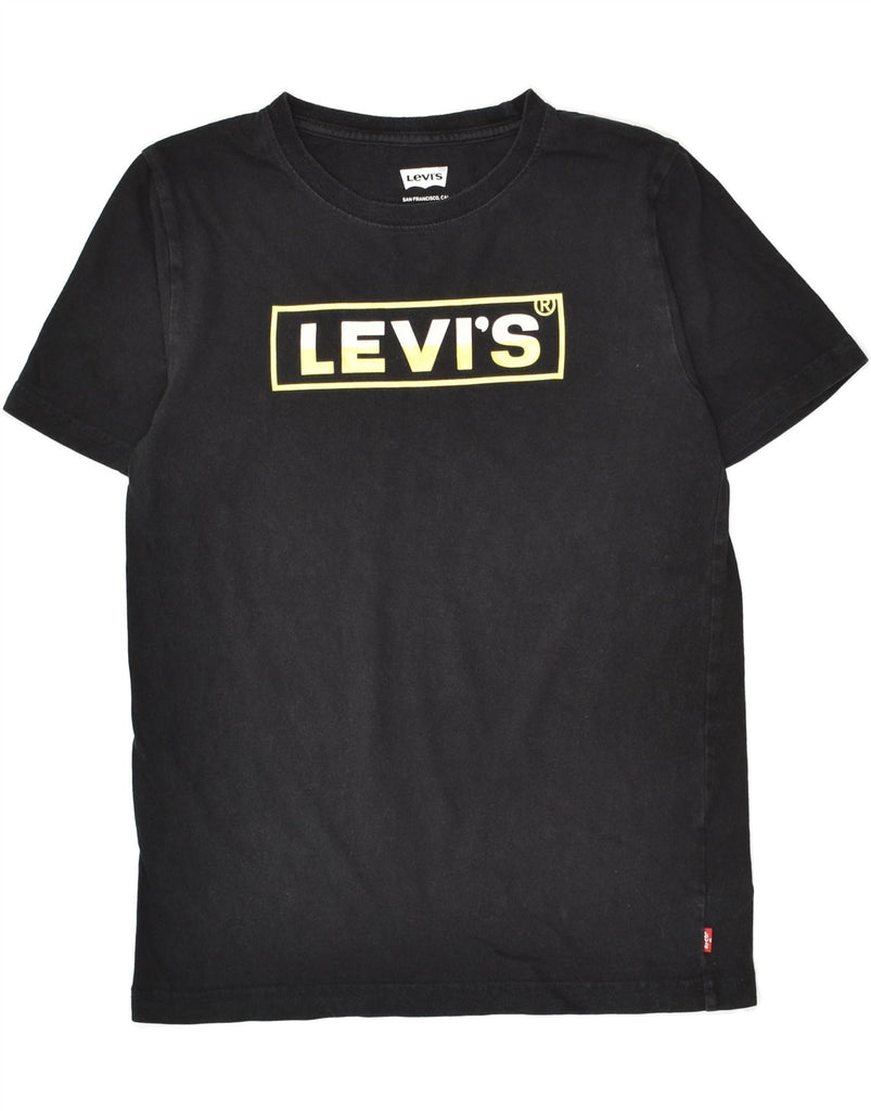 LEVI'S Boys Graphic T-Shirt Top 15-16 Years Black Cotton | Vintage Levi's | Thrift | Second-Hand Levi's | Used Clothing | Messina Hembry 