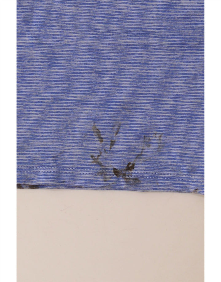 Vineyard Vines Womens Polo Shirt UK 14 Medium Blue Striped Polyester