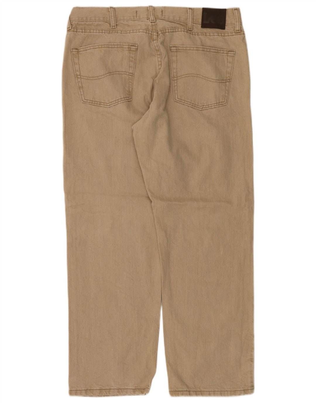 LEE Mens Regular Fit Straight Jeans W36 L29 Beige Cotton