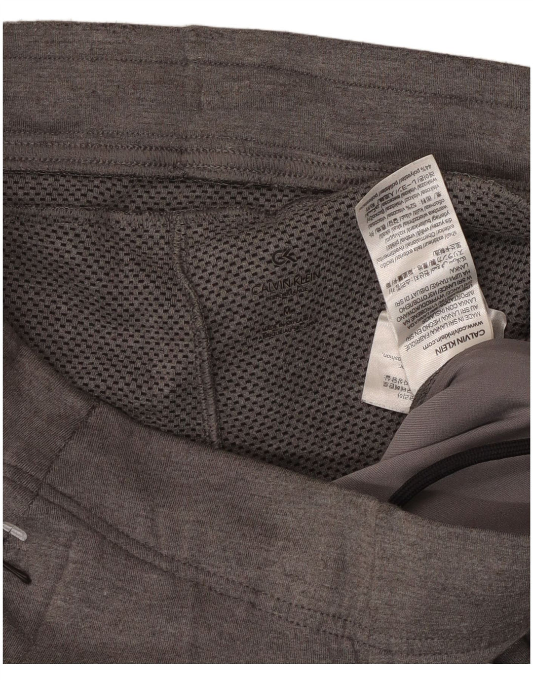 CALVIN KLEIN Womens Tracksuit Trousers Joggers UK 12 Medium  Grey Viscose