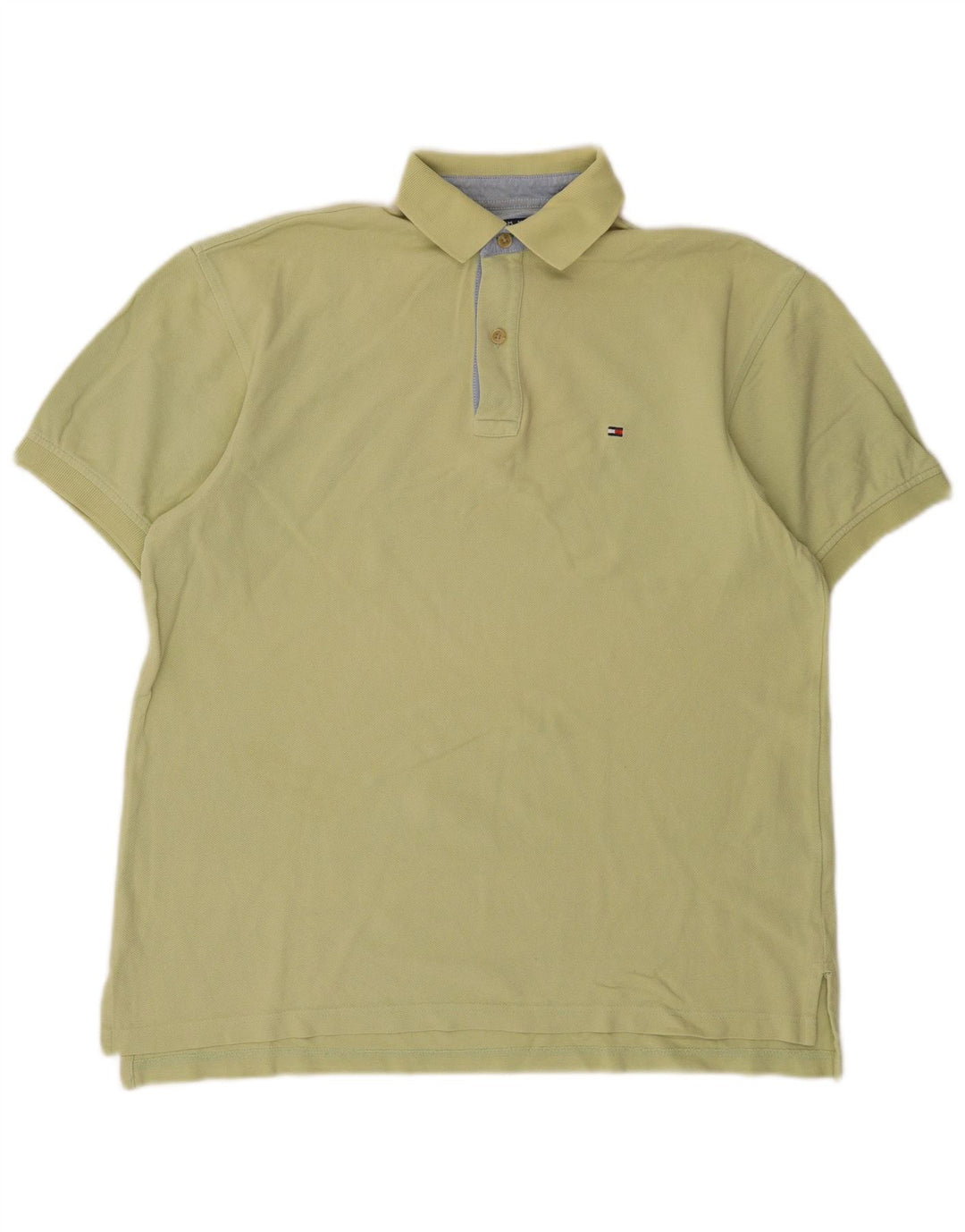 Tommy Hilfiger Mens Polo Shirt Small Khaki Cotton