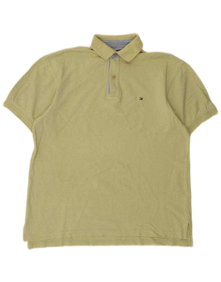 Tommy Hilfiger Mens Polo Shirt Small Khaki Cotton