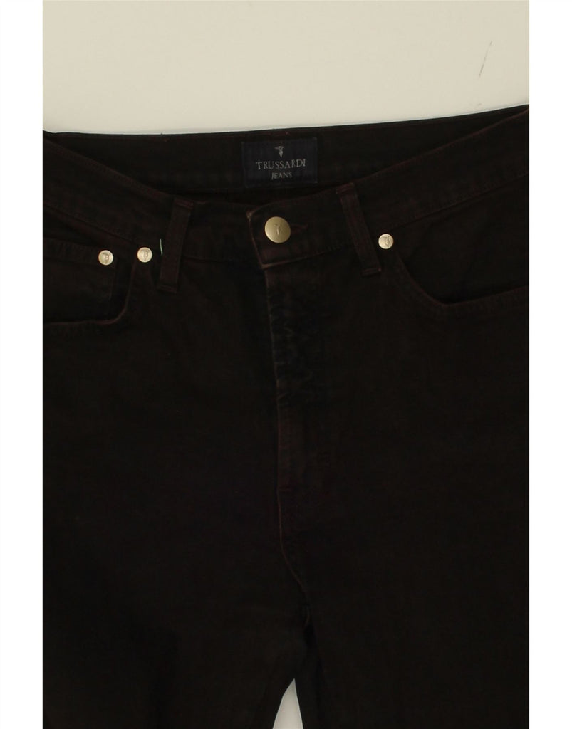 TRUSSARDI Womens Bootcut Jeans W25 L33 Brown Cotton Vintage Trussardi and Second-Hand Trussardi from Messina Hembry 
