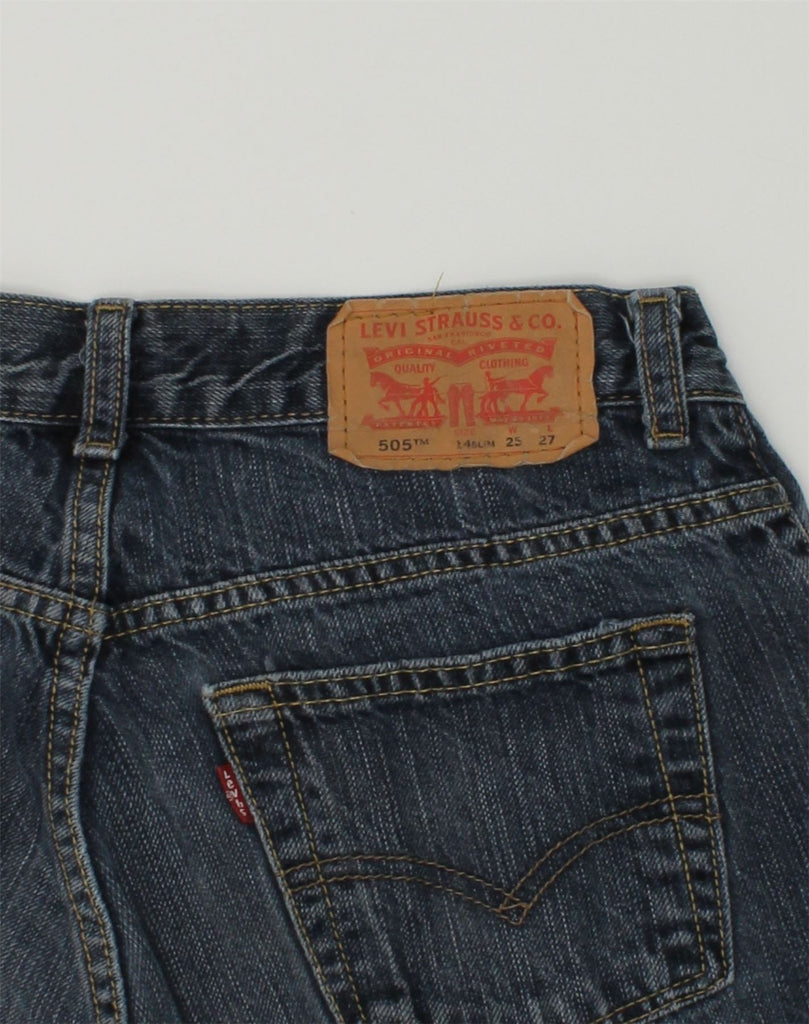 LEVI'S Boys 505 Straight Jeans 13-14 Years W25 L27 Navy Blue Cotton | Vintage Levi's | Thrift | Second-Hand Levi's | Used Clothing | Messina Hembry 