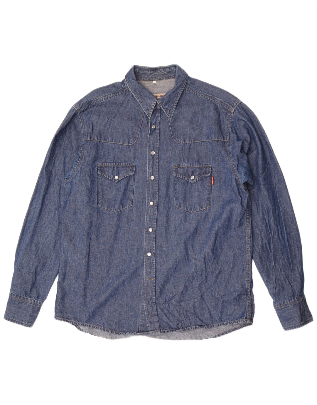 Americanino Mens Denim Shirt XL Blue Cotton