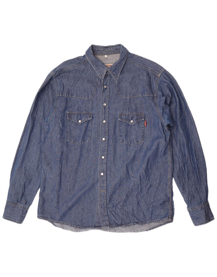Americanino Mens Denim Shirt XL Blue Cotton