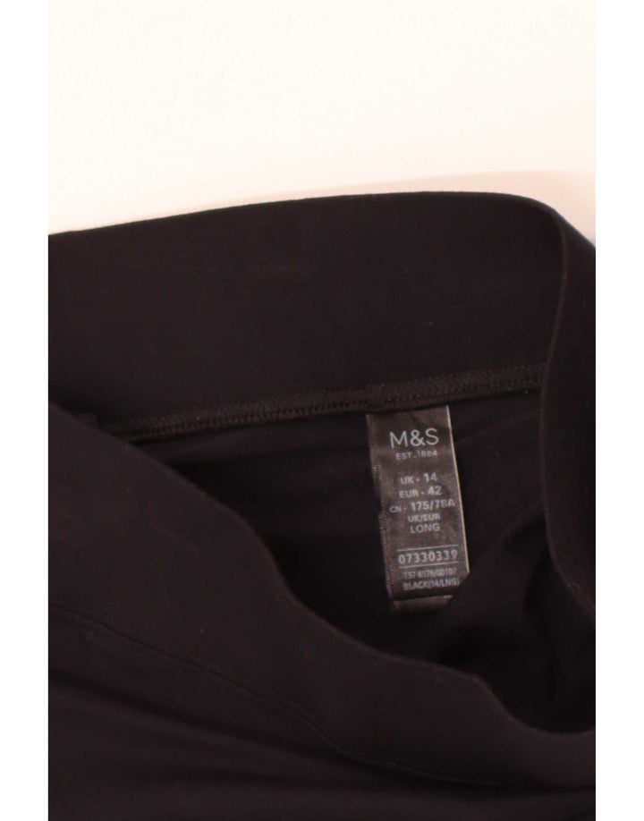 Marks & Spencer Womens Leggings UK 14 Large Black Viscose