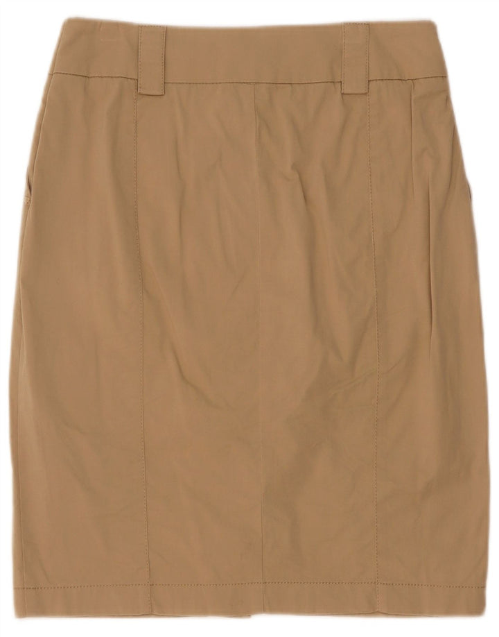 Marella Womens Straight Skirt UK 14 Medium W29 Beige Cotton