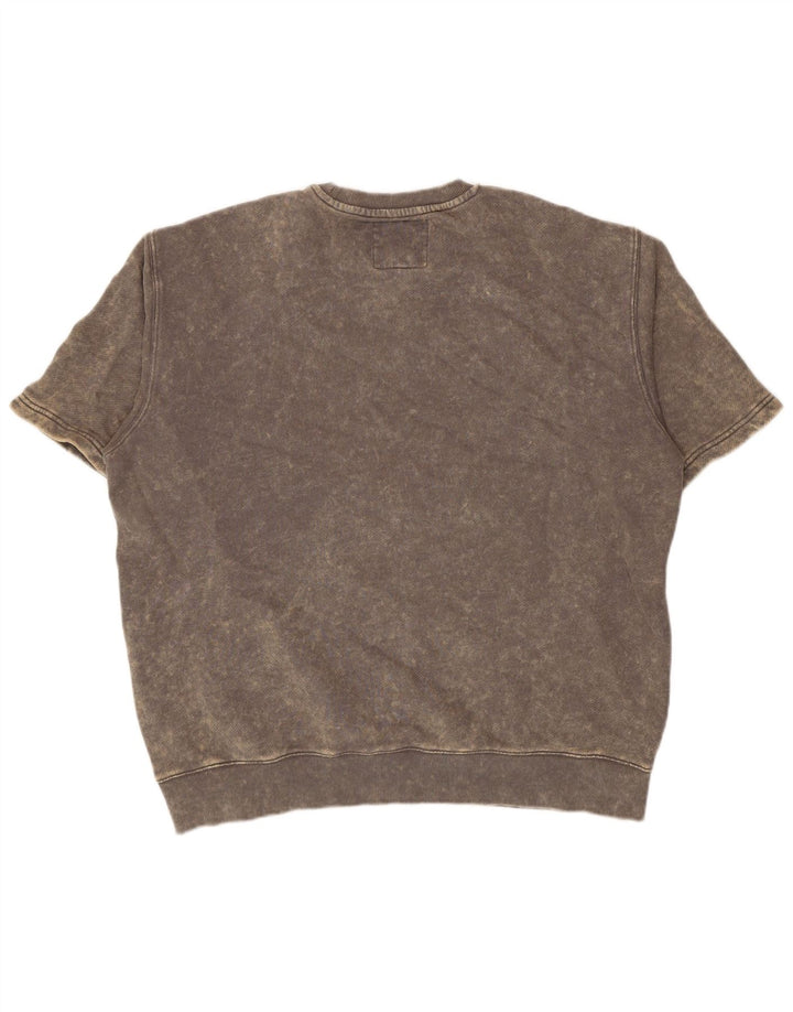 G-Star Mens T-Shirt Top Large Grey Cotton