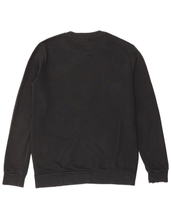 ADIDAS Mens Graphic Sweatshirt Jumper Small Black Cotton