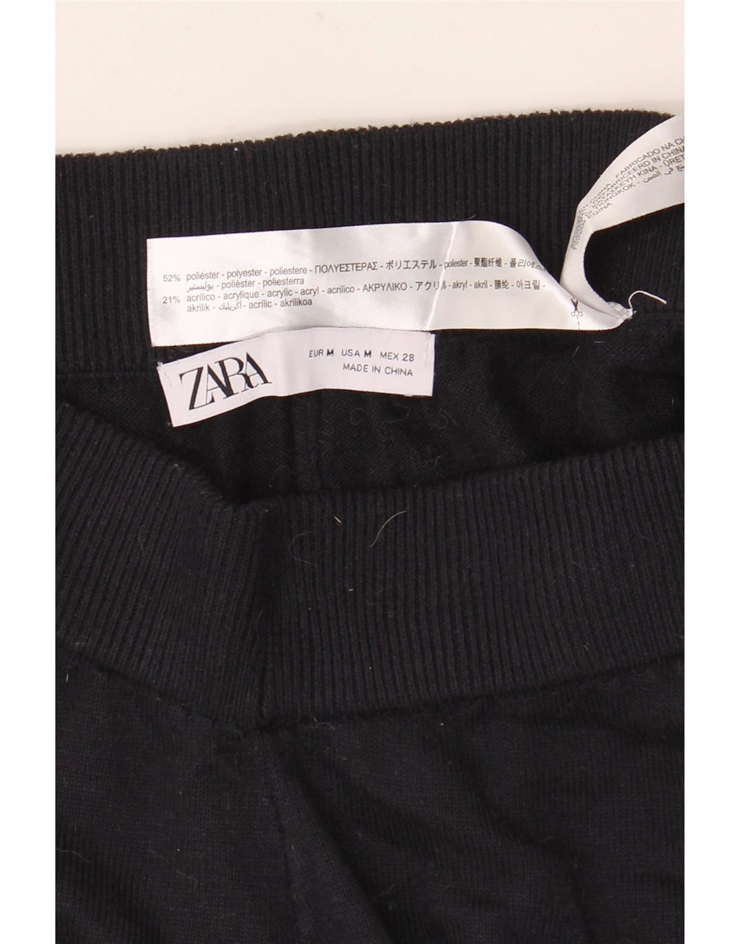 Zara Womens Tracksuit Trousers UK 14 Medium  Navy Blue Polyester