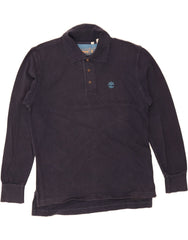 TIMBERLAND Mens Long Sleeve Polo Shirt Small Navy Blue Cotton