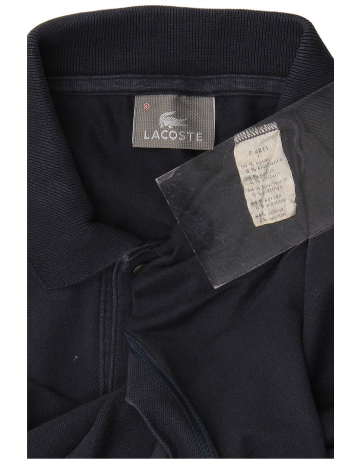 Lacoste Mens Polo Shirt Size 3 Small Navy Blue Cotton