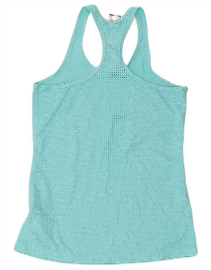 Nike Womens Dri Fit Vest Top UK 14 Large Turquoise Polyester