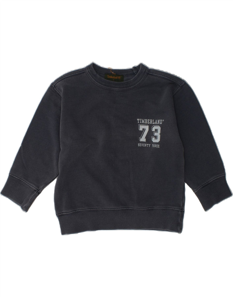 TIMBERLAND Baby Boys Graphic Sweatshirt Jumper 18-24 Months Grey Cotton | Vintage Timberland | Thrift | Second-Hand Timberland | Used Clothing | Messina Hembry 