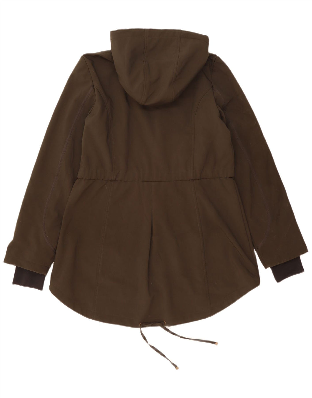 French Connection Womens Hooded Parka Jacket UK 16 Large Khaki Polyester