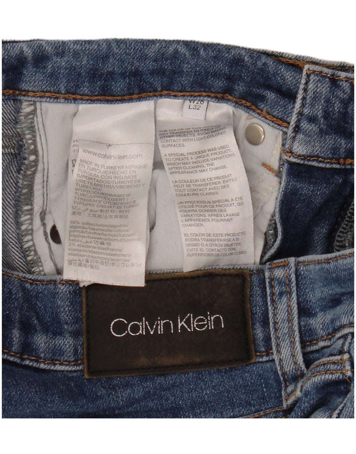 Calvin Klein Womens Straight Jeans W26 L26 Blue Cotton