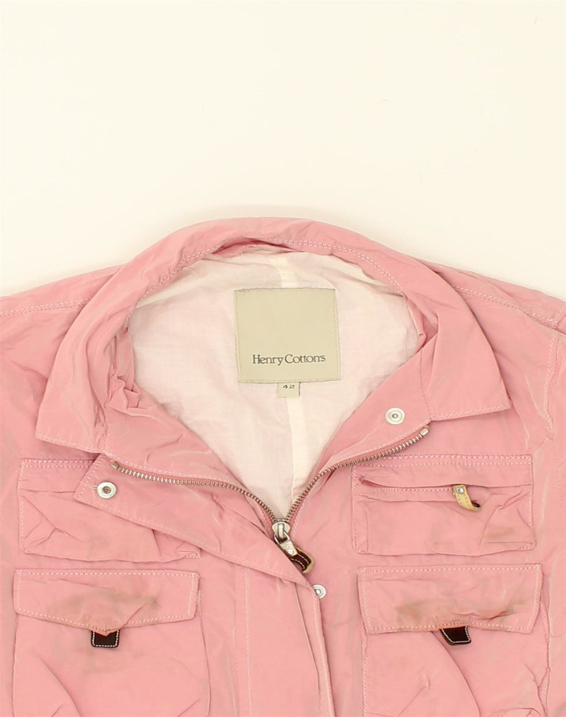 HENRY COTTONS Womens Utility Jacket IT 42 Medium Pink Cotton | Vintage Henry Cottons | Thrift | Second-Hand Henry Cottons | Used Clothing | Messina Hembry 