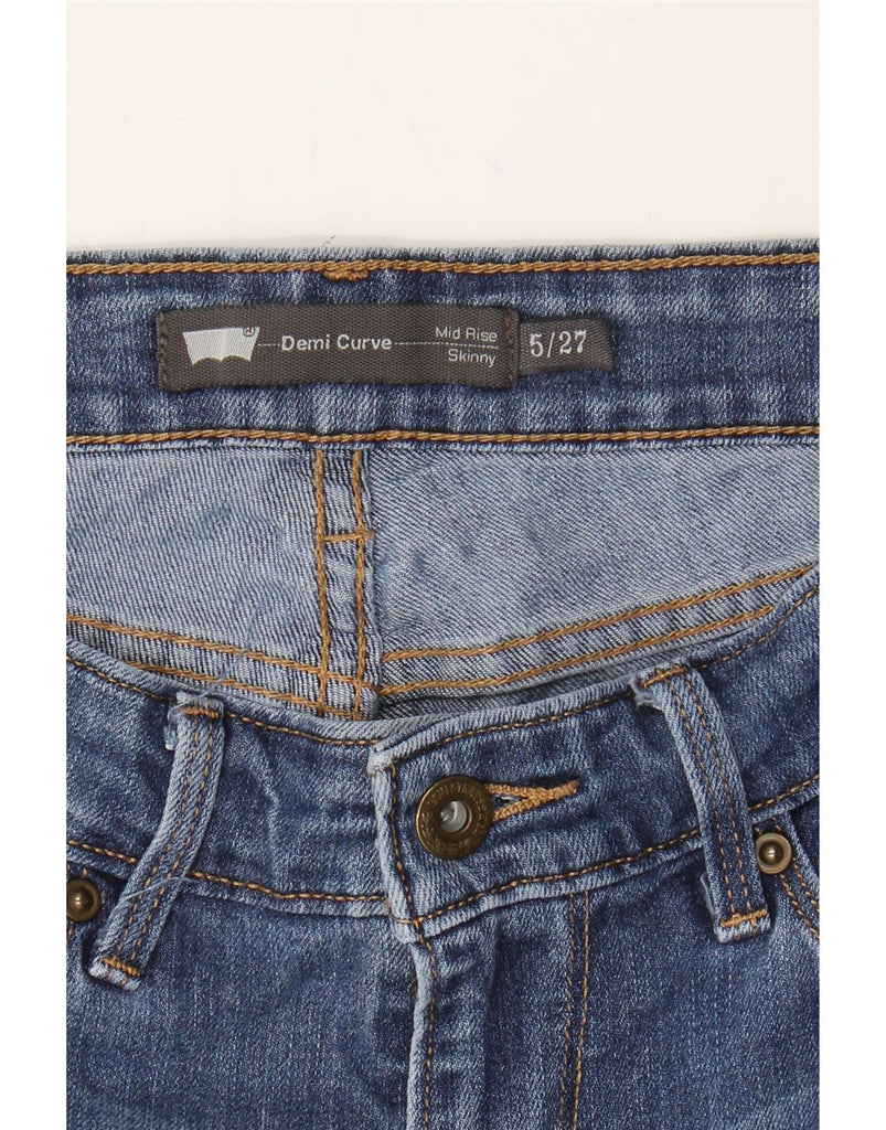LEVI'S Womens Demi Curve Mid Rise Skinny Jeans US 5 Small W27 L31 Blue Vintage Levi's and Second-Hand Levi's from Messina Hembry 