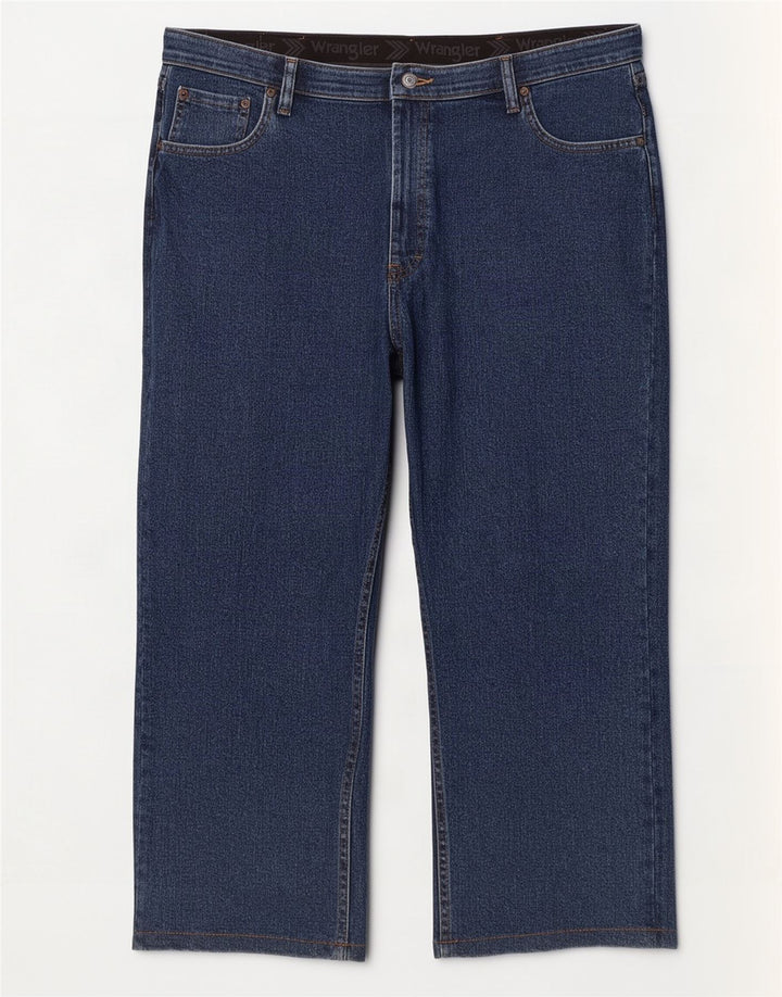 Wrangler Mens Regular Fit Capri Jeans W40 L23 Navy Blue Cotton