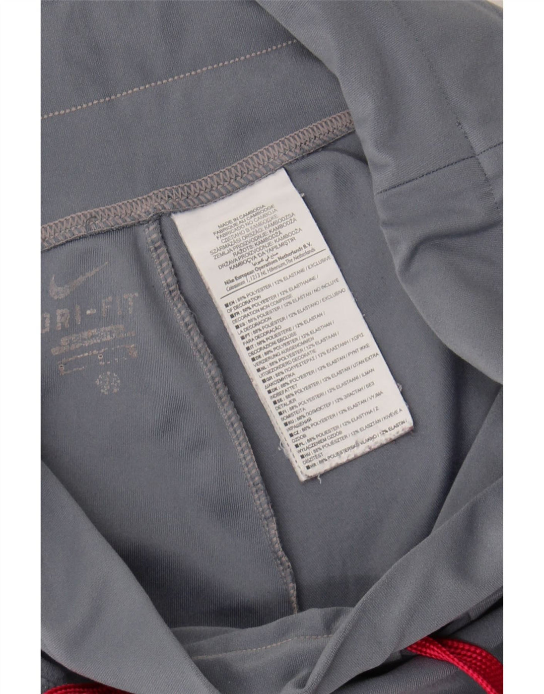 NIKE Womens Dri Fit Tracksuit Trousers Joggers UK 10 Small  Blue Polyester
