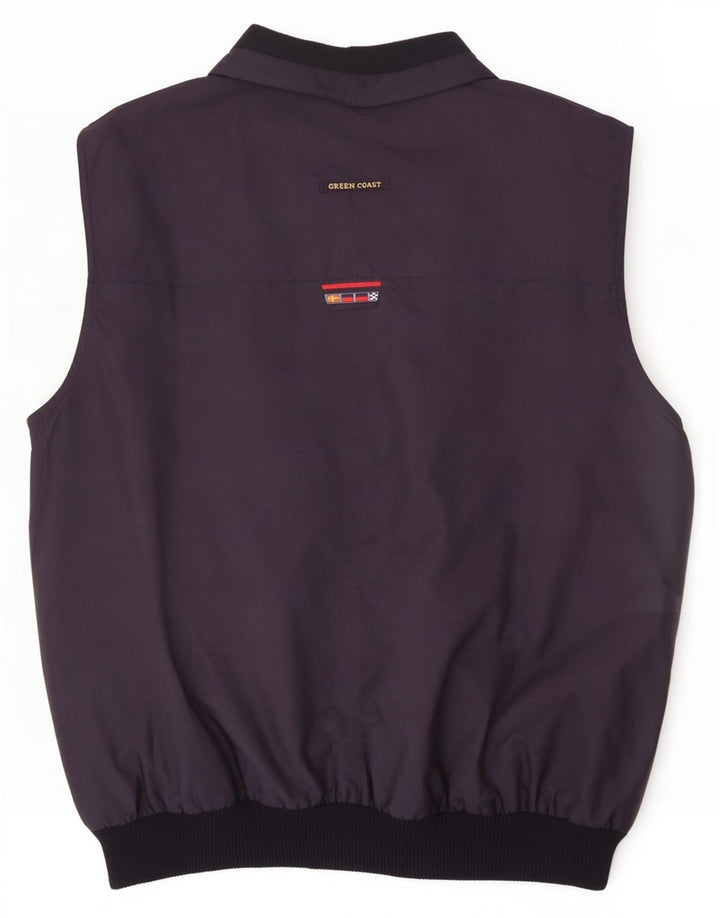 Green Coast Mens Reversible Gilet UK 44 2XL Navy Blue Polyurethane