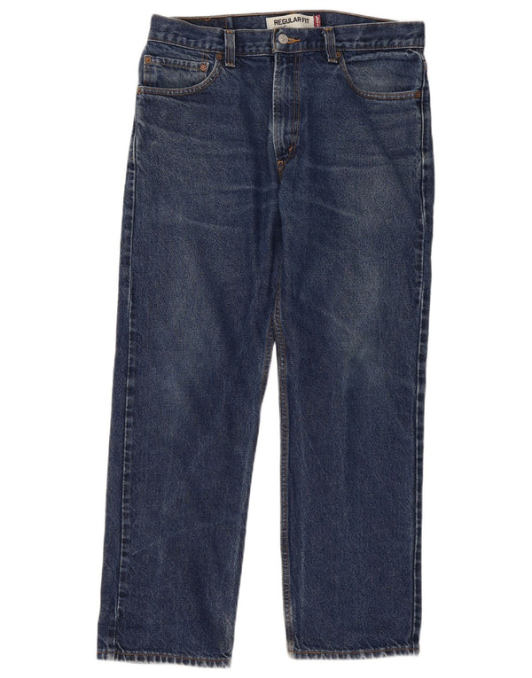 Levi's Mens 505 Regular Fit Straight Jeans W34 L29 Blue Cotton