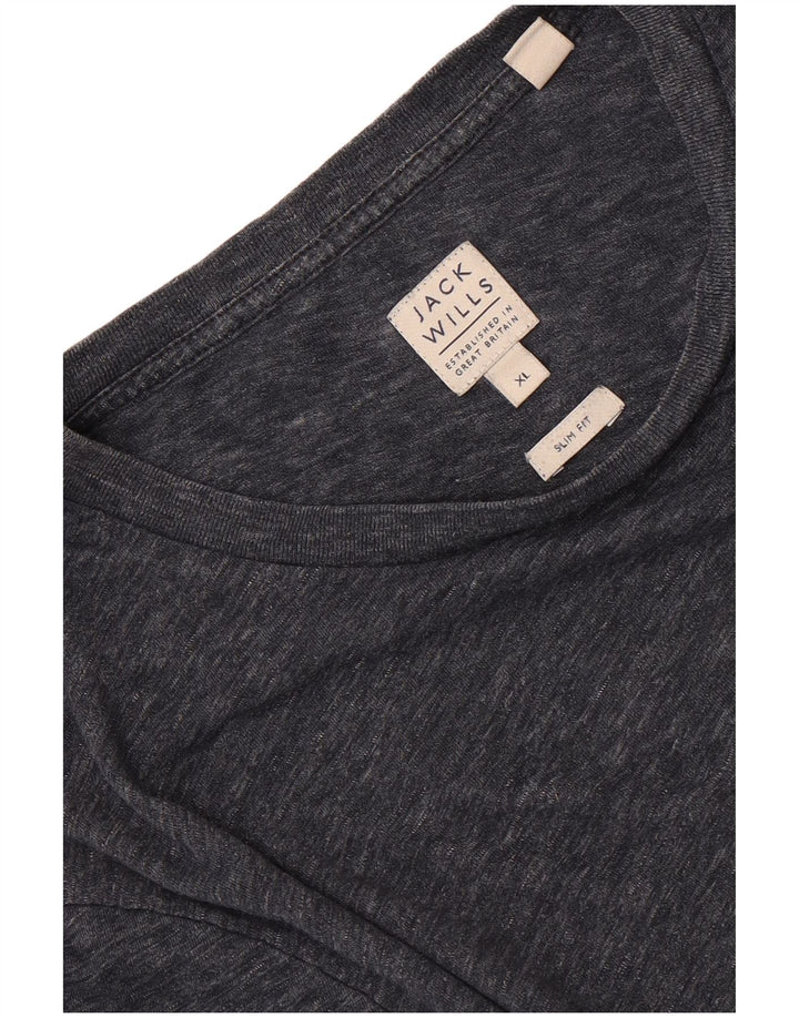 Jack Wills Mens Slim Fit T-Shirt Top XL Grey