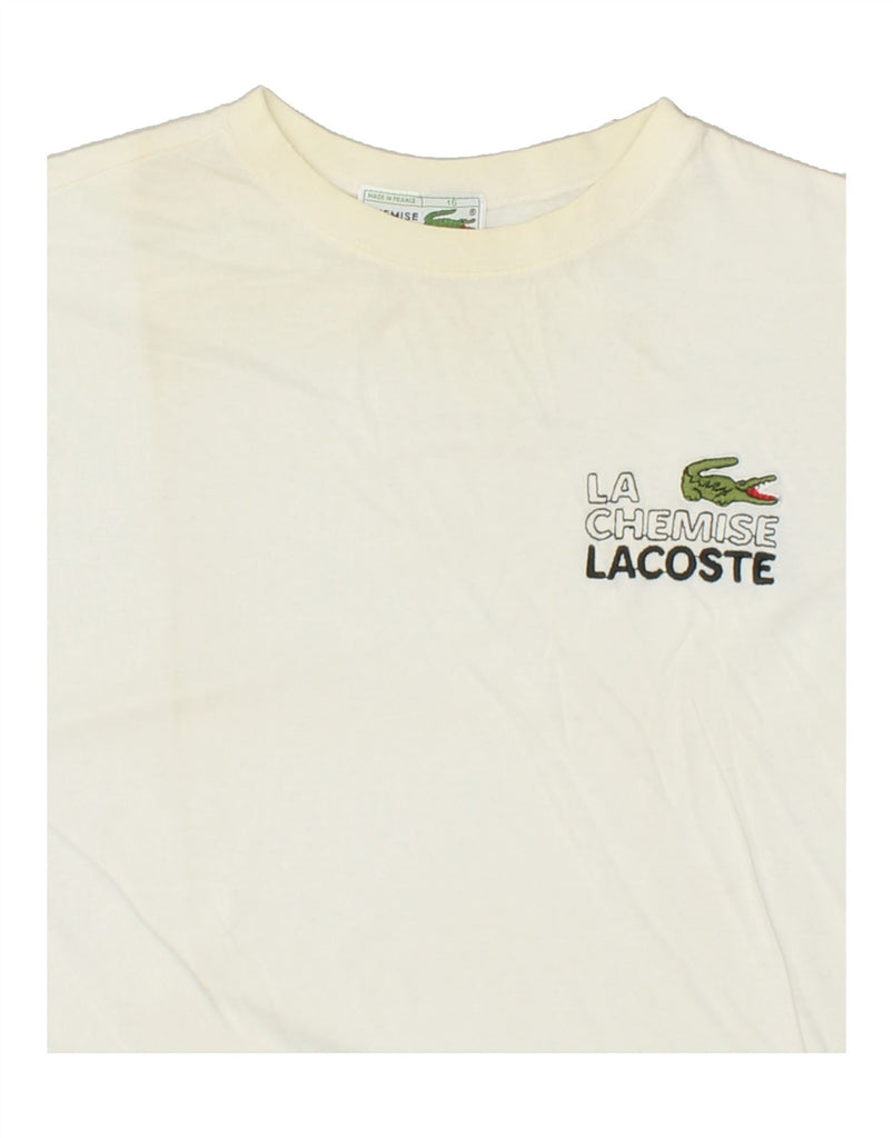 LACOSTE Girls Graphic T-Shirt Top 15-16 Years White | Vintage Lacoste | Thrift | Second-Hand Lacoste | Used Clothing | Messina Hembry 