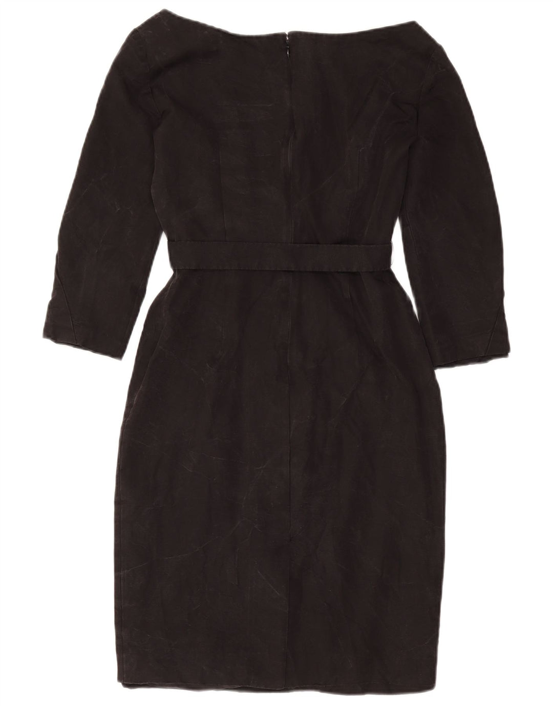 Prada Womens 3/4 Sleeve Sheath Dress IT 40 Small Black Cupro