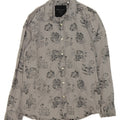 GUESS Mens Shirt Medium Grey Floral Cotton Vintage Guess and Second-Hand Guess from Messina Hembry 
