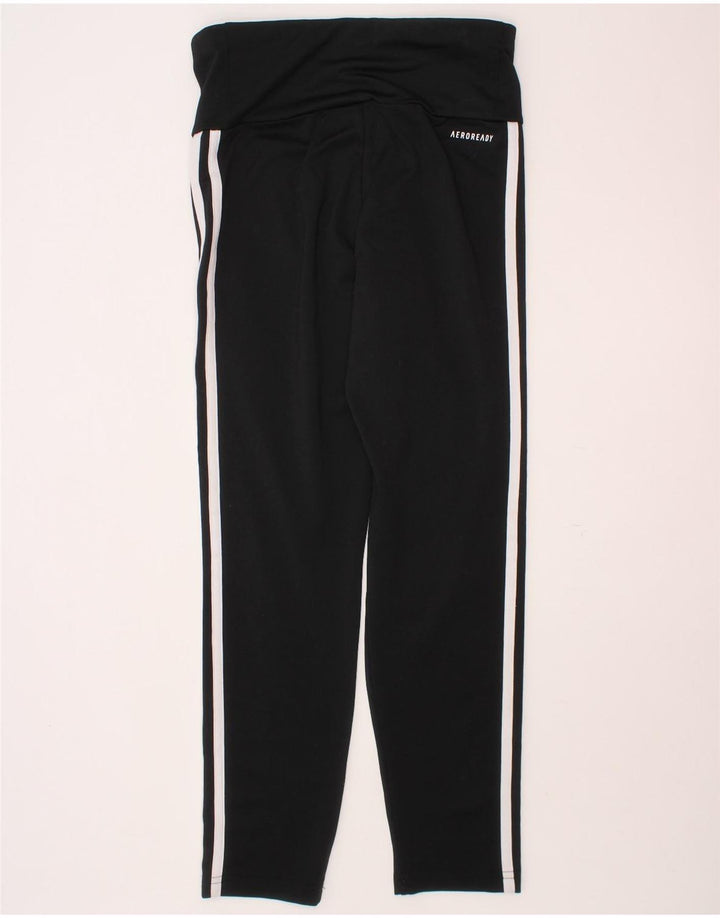 ADIDAS Girls Aeroready Leggings 11-12 Years  Black Polyester