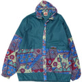 Capt. Cook Mens Abstract Hooded Rain Jacket UK 38 Medium Blue